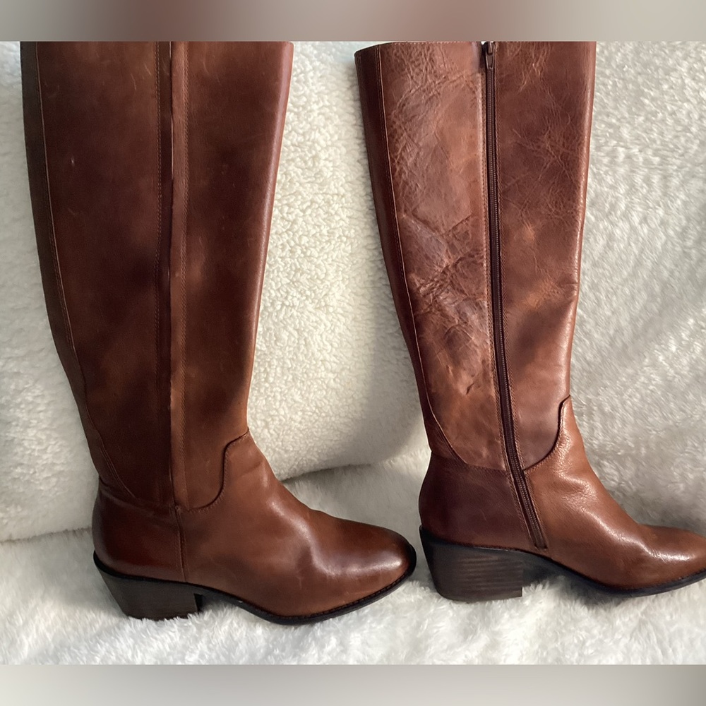 Lucky Brand Whiskey Arena Leather Heeled Boots